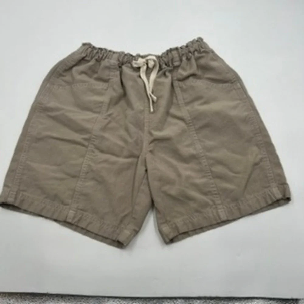 Aerie Women Small Khaki Tan Paperbag Waist Utility Shorts Cotton Lyocell Blend